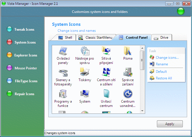 Vista Manager - mocný správce Windows