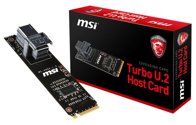 MSI Turbo U.2 Host Card: rozšiřující karta, která umožní připojení disků s rozhraním U.2