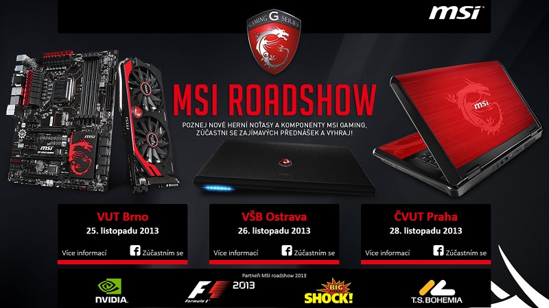 Zveme vás na MSI Gaming Roadshow 2013
