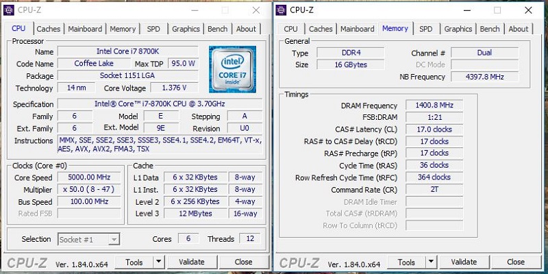 Test Intel Core i7-6700K, i7-8700K a AMD Ryzen 7 1700X