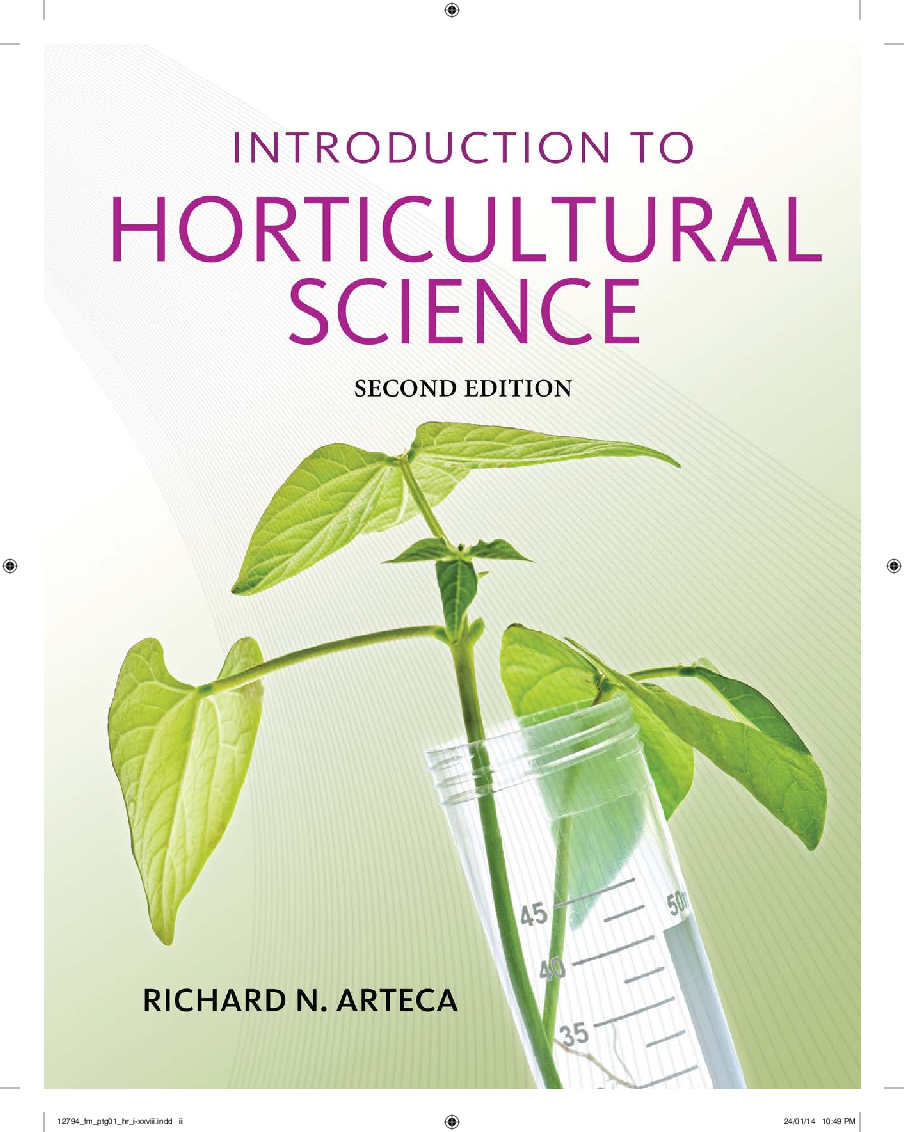 Introduction to Horticultural Science 2nd Ed by Richard N. Arteca