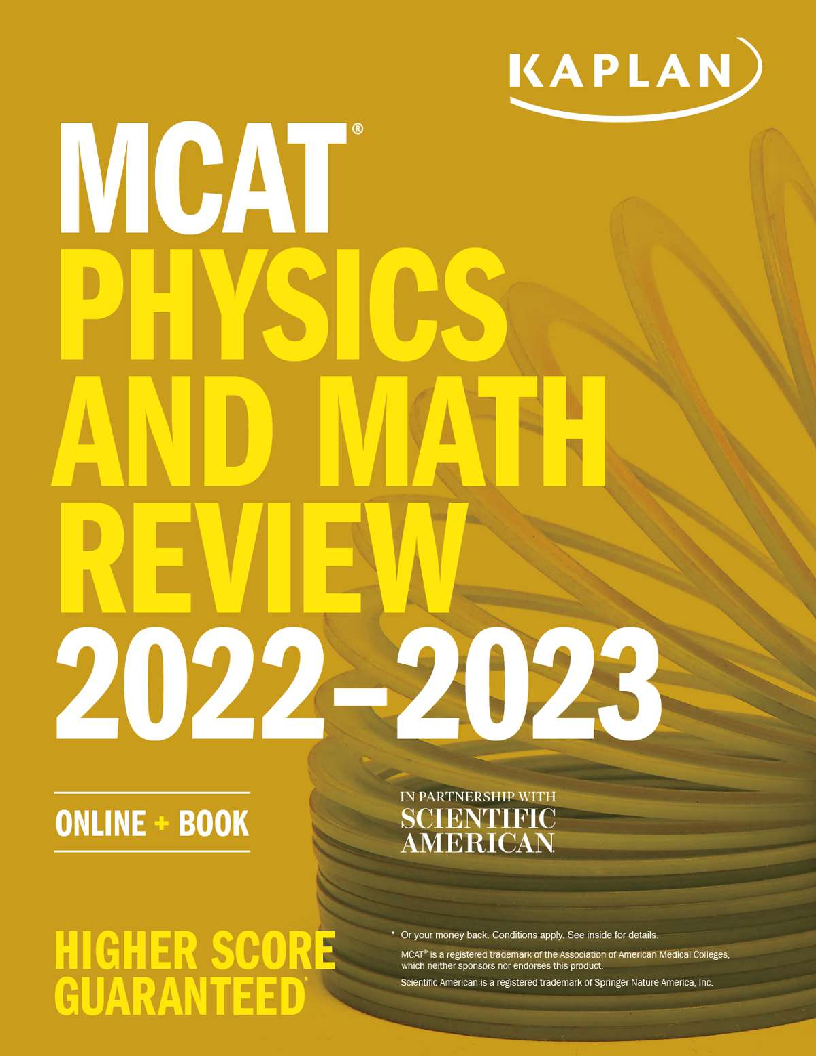 MCAT Physics and Math Review 2022-2023 Online + Book Kaplan Test Prep