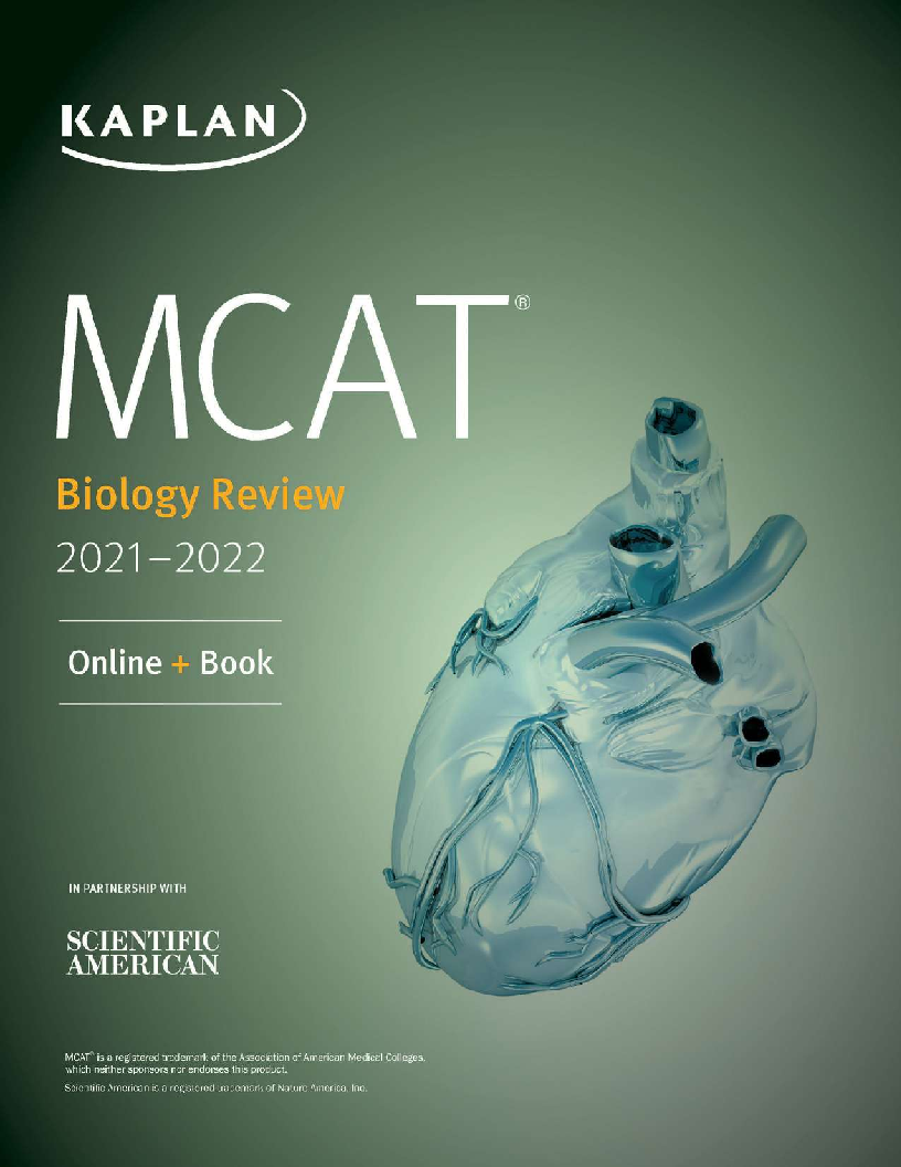 MCAT Biology Review 2021-2022 Online + Book (Kaplan Test Prep)