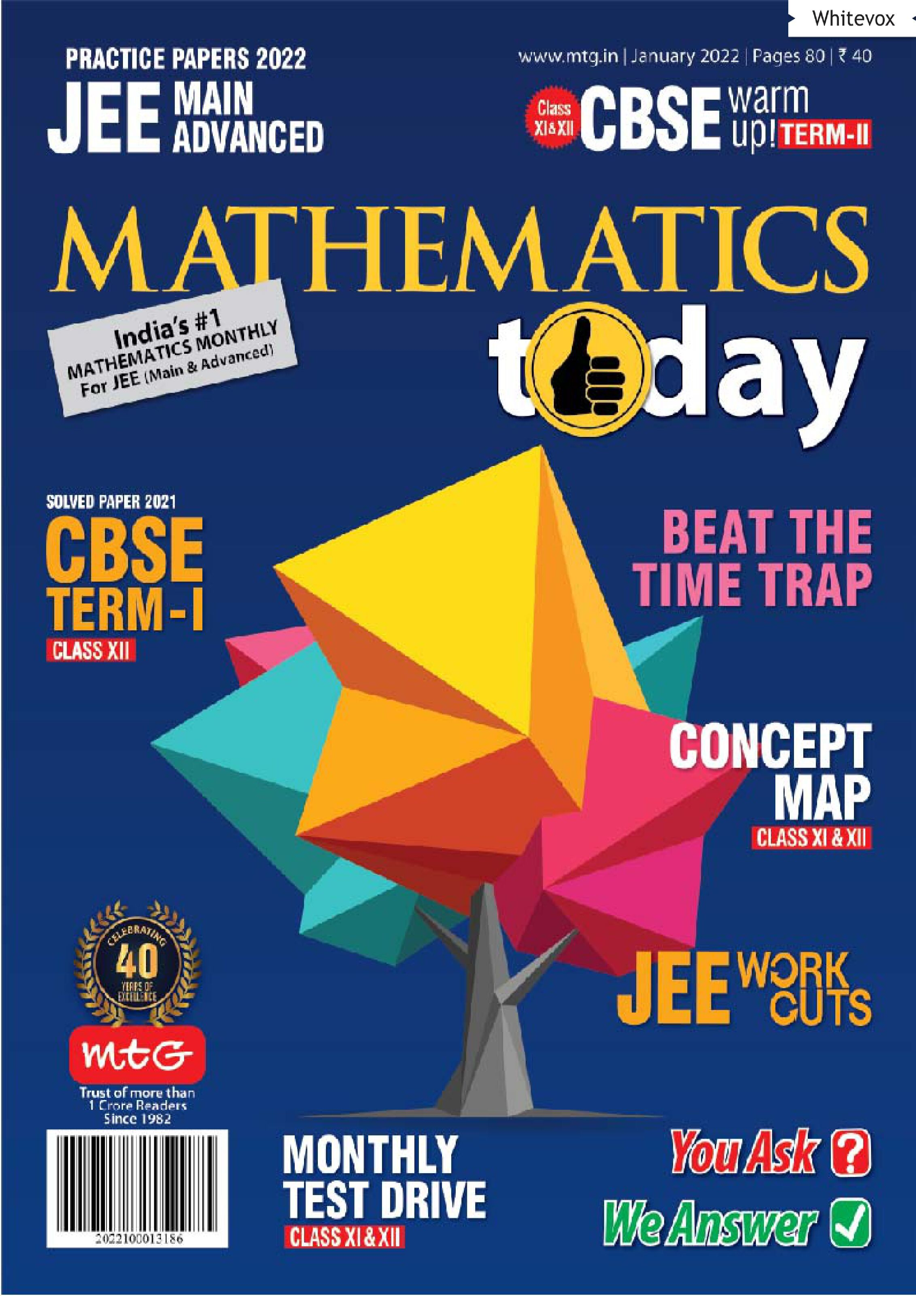 Mathematics Today JAN 2022
