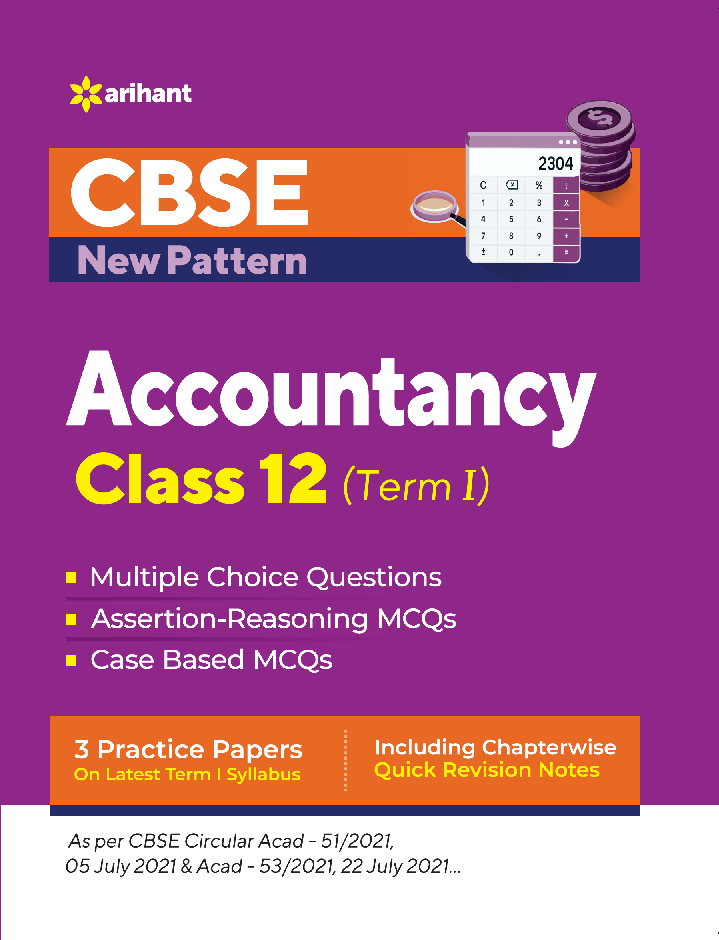 CBSE New Pattern Accountancy Class 12 for 2021-22 Exam MCQs based book for Term 1