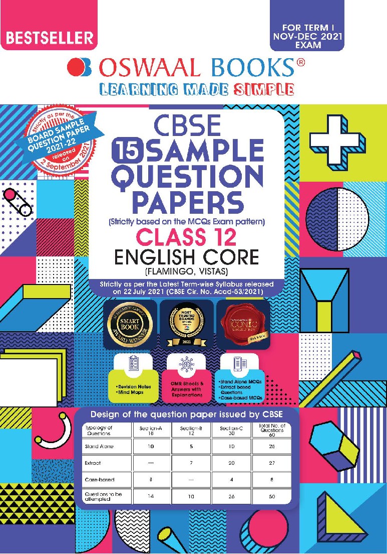 Oswaal CBSE Sample Question Paper Class 12 English Core Book (For Term I Nov-Dec 2021 Exam) by Oswaal Editorial Board