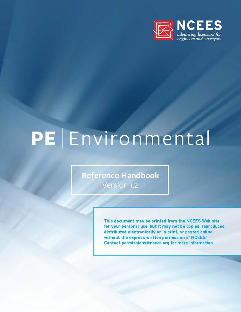 Principles and Practice of Engineering PE Environmental Reference Handbook