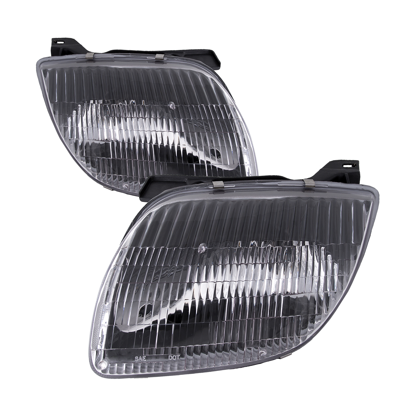 Left Right Sides Pair 1995 2002 Pontiac Sunfire Headlights Headlamps