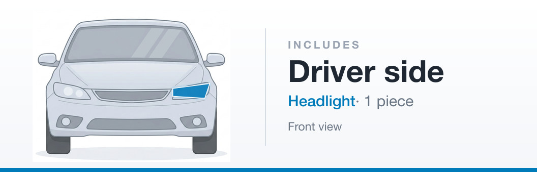 Includes: Front Left headlight