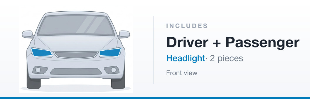 Includes: Front Left Right headlight