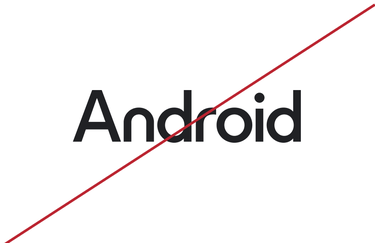 125. Visual identity - Visual system - Don_t use the standalone Android wordmark