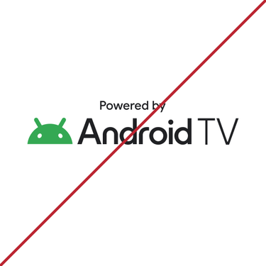 Visual identity - “Powered by Android TV” mark - Incorrect usage Don_t 3