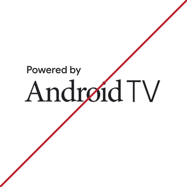 Visual identity - “Powered by Android TV” mark - Incorrect usage Don_t 4