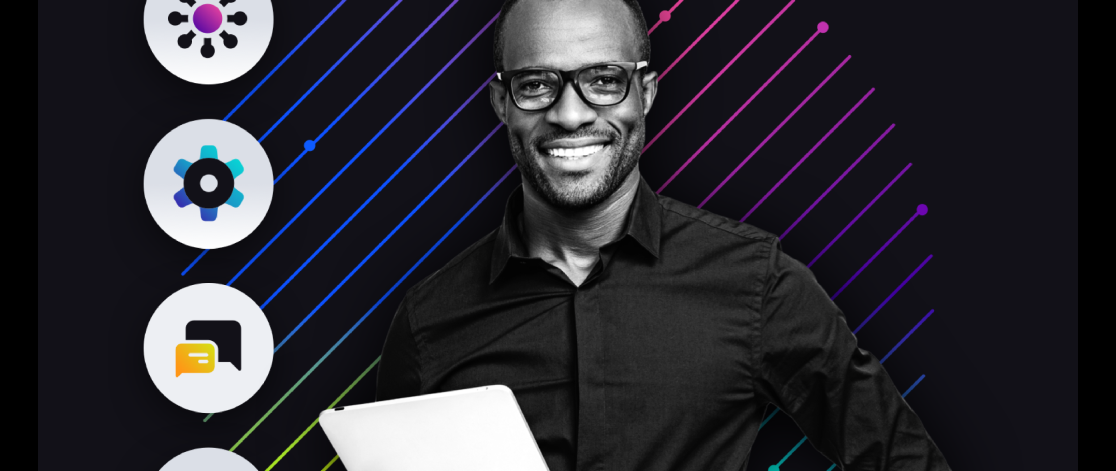 Smiling Black Man holding a clipboard