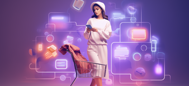 AI Generated Image of AI Assisted eCommerce Shopping