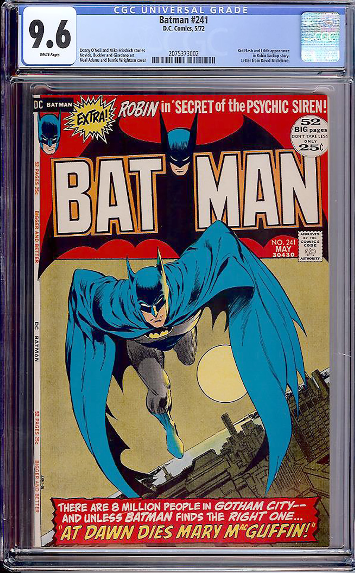 Batman #241 CGC 9.6 w Davie Collection
