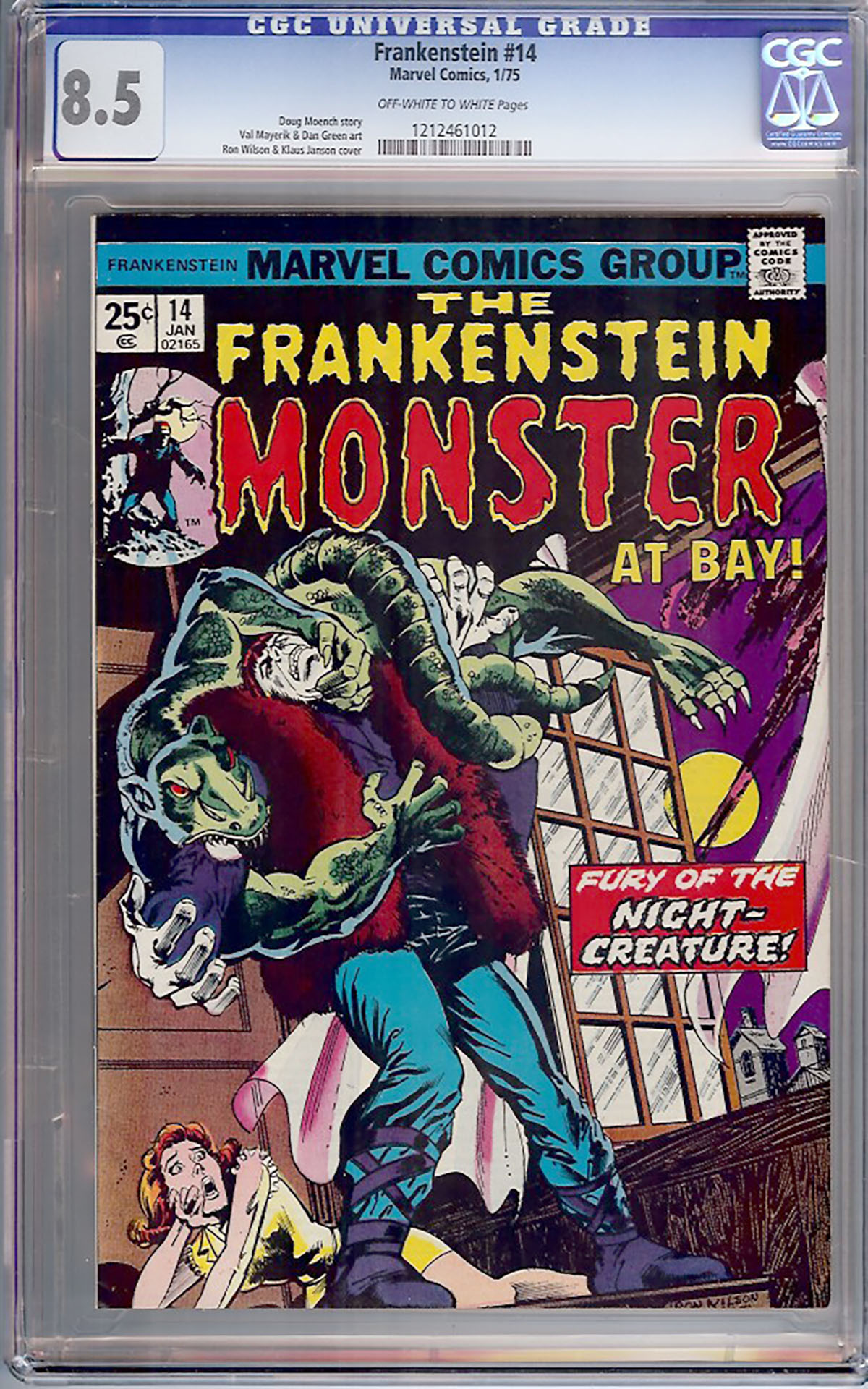 Frankenstein #14 CGC 8.5 ow/w