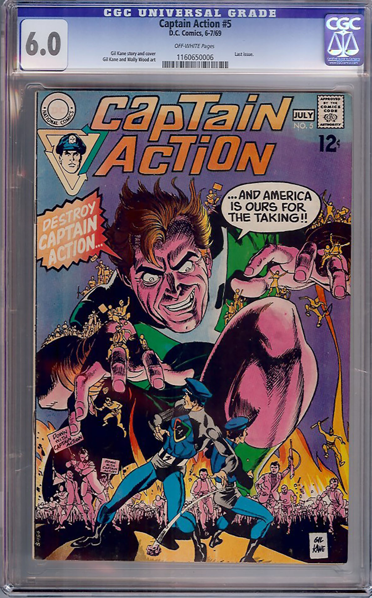 Captain Action #5 CGC 6.0 ow