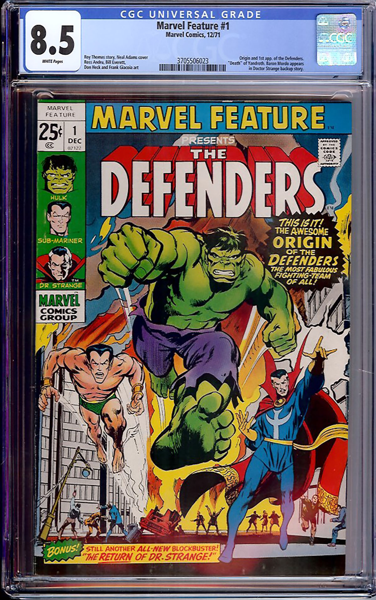 Marvel Feature #1 CGC 8.5 w