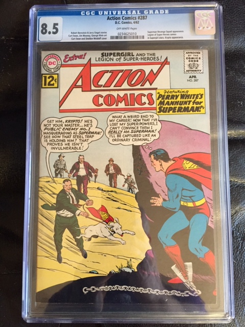 Action Comics #287 CGC 8.5 ow