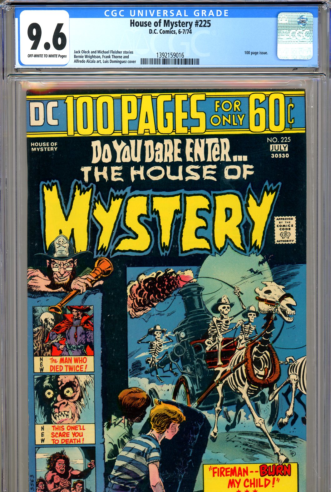House of Mystery #225 CGC 9.6 ow/w