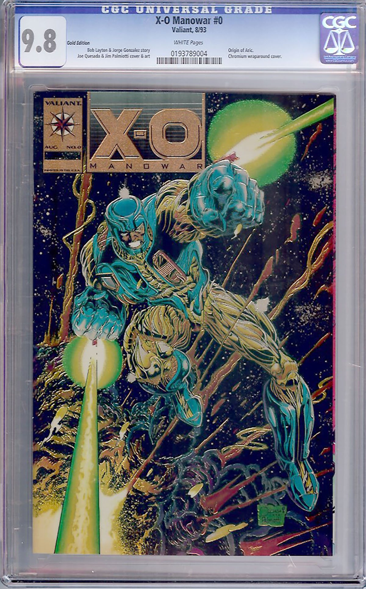 X-O Manowar CGC 9.8 w Gold Edition
