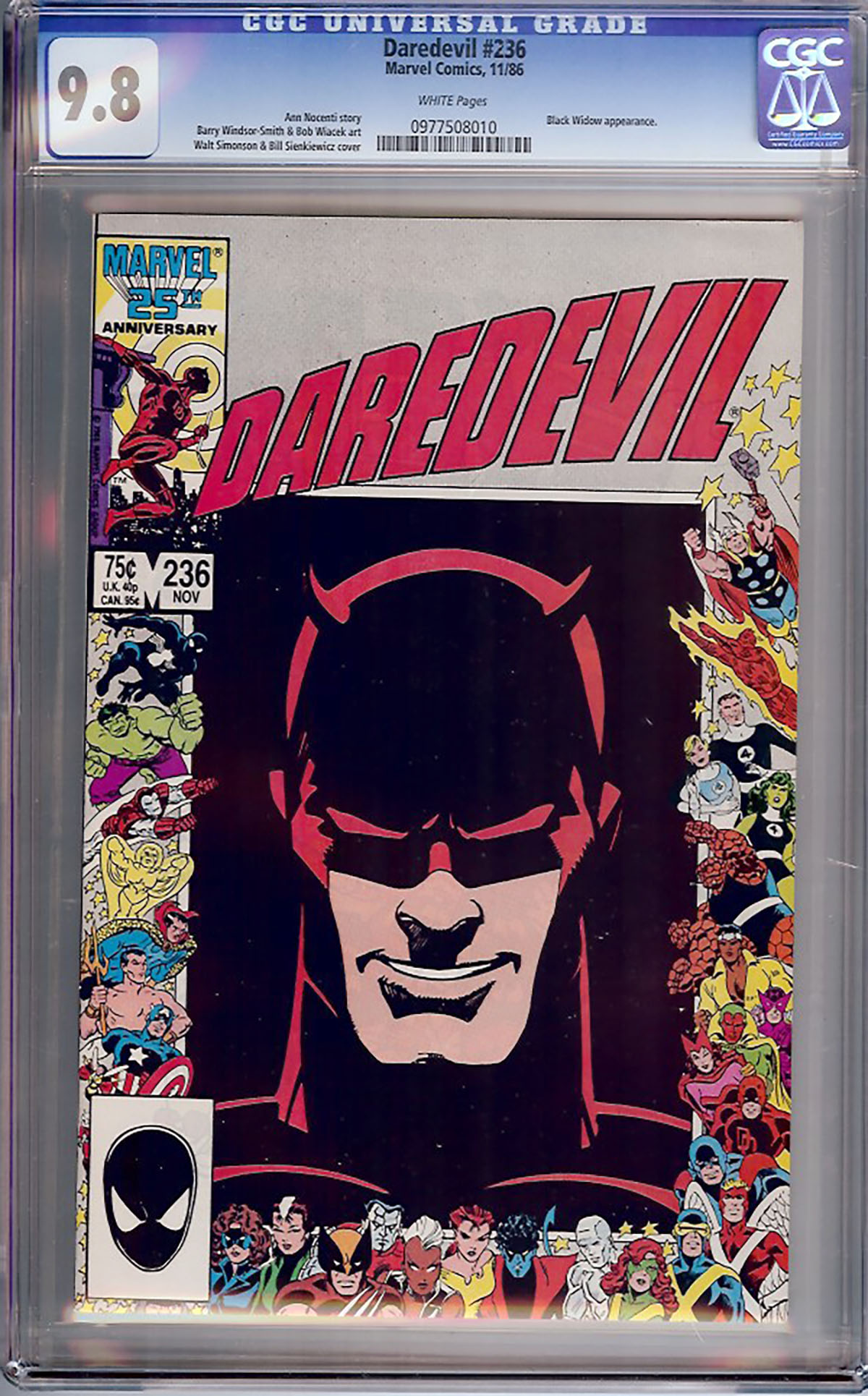 Daredevil #236 CGC 9.8 w