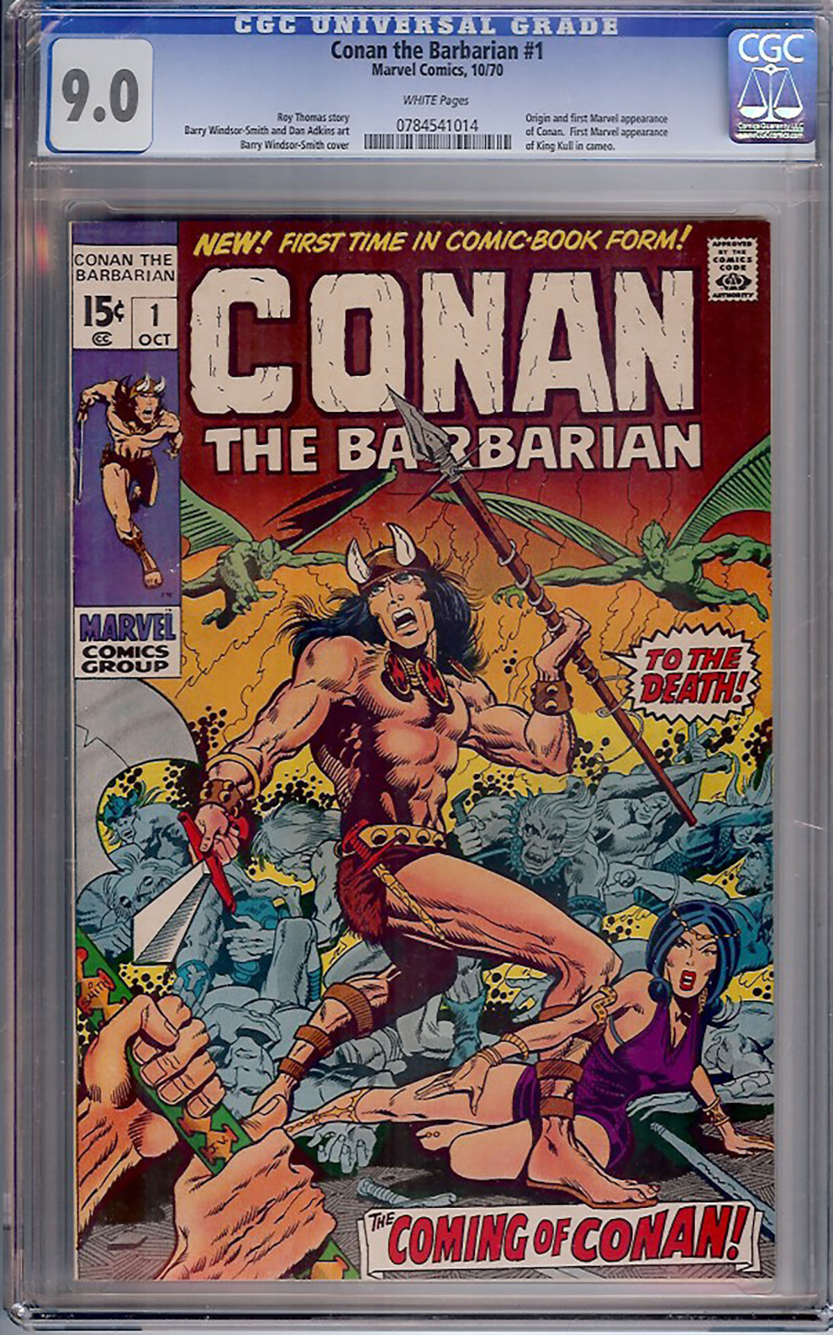 Conan The Barbarian #1 CGC 9.0 w