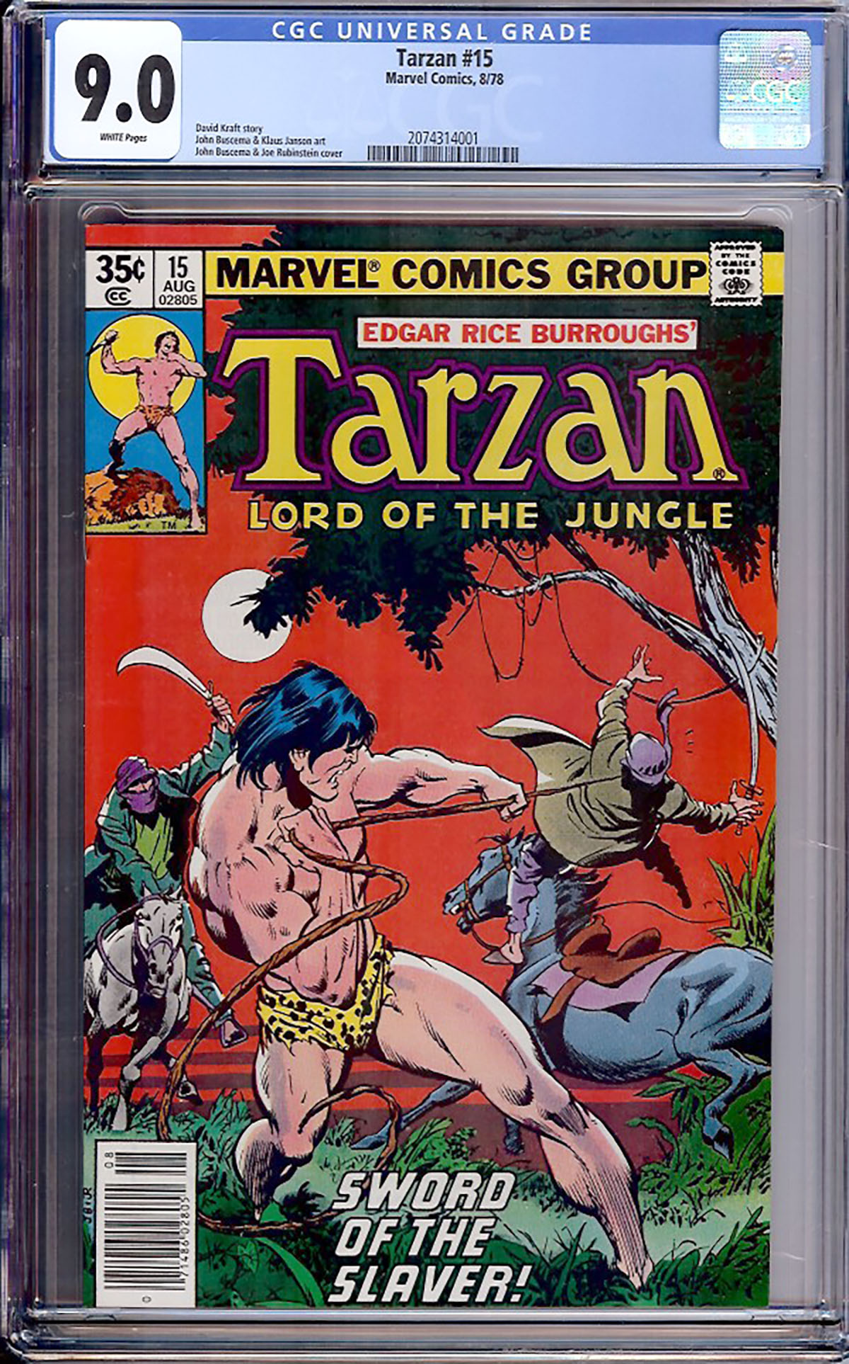 Tarzan #15 CGC 9.0 w