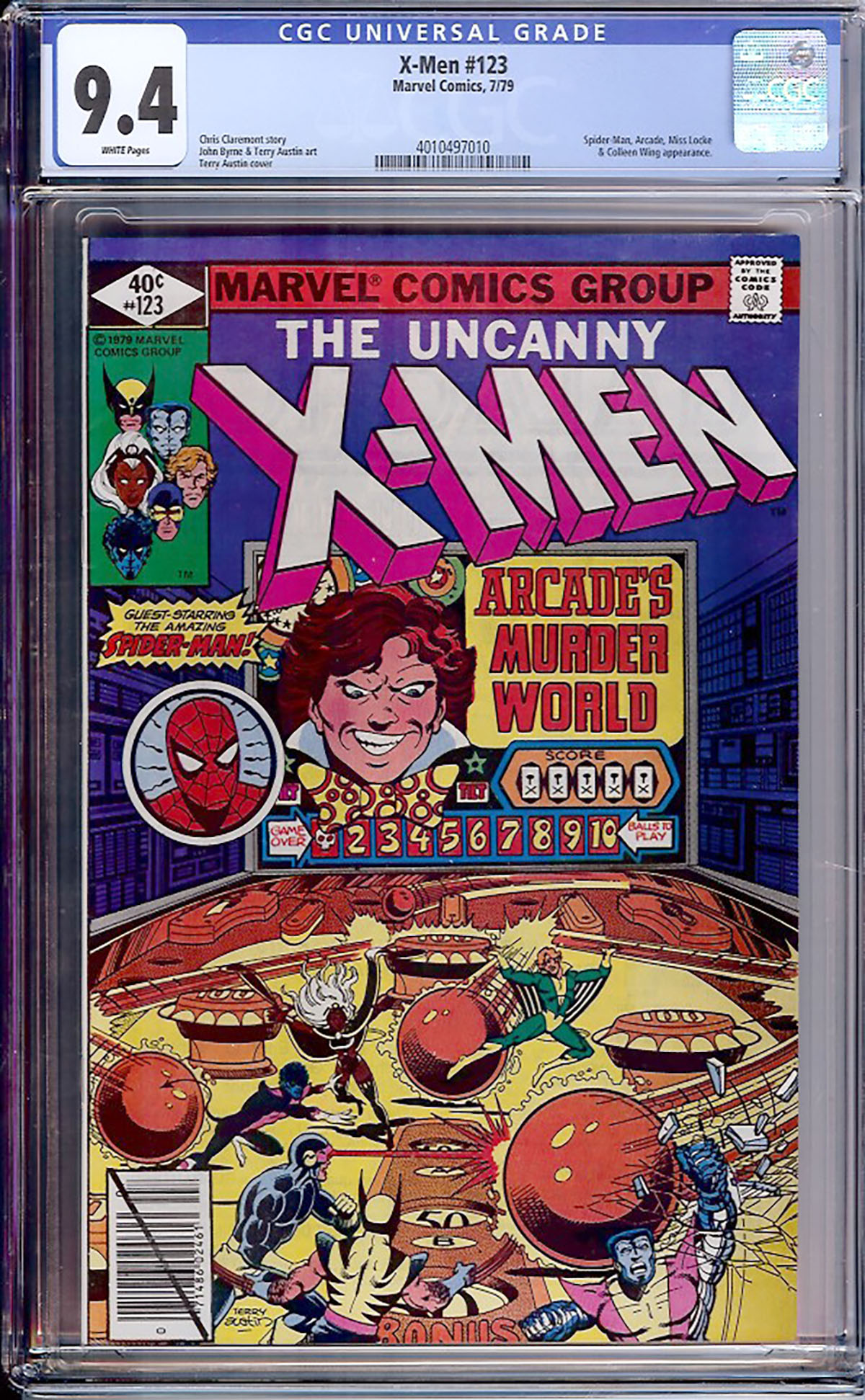 X-Men #123 CGC 9.4 w
