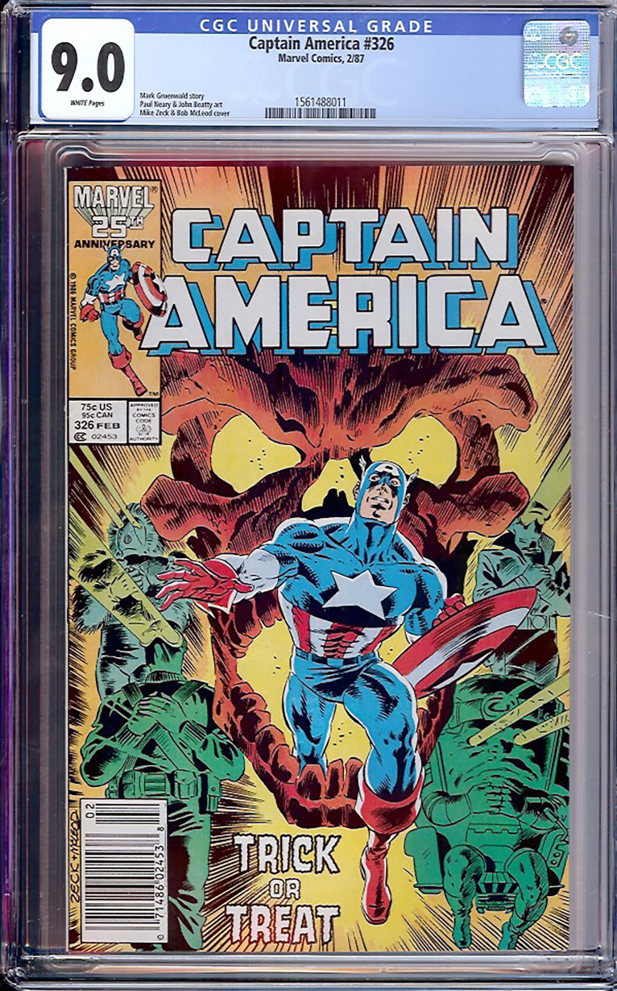 Captain America #326 CGC 9.0 w