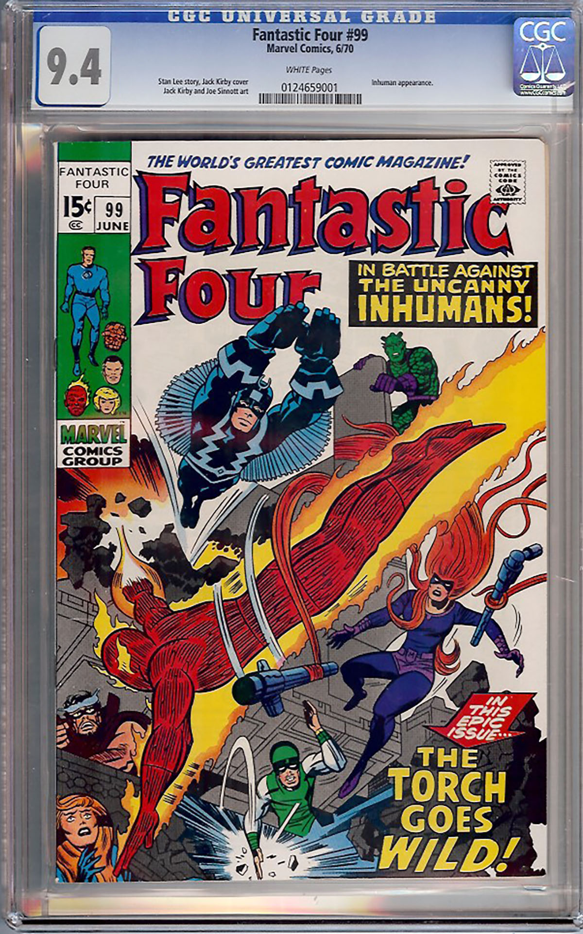 Fantastic Four #99 CGC 9.4 w