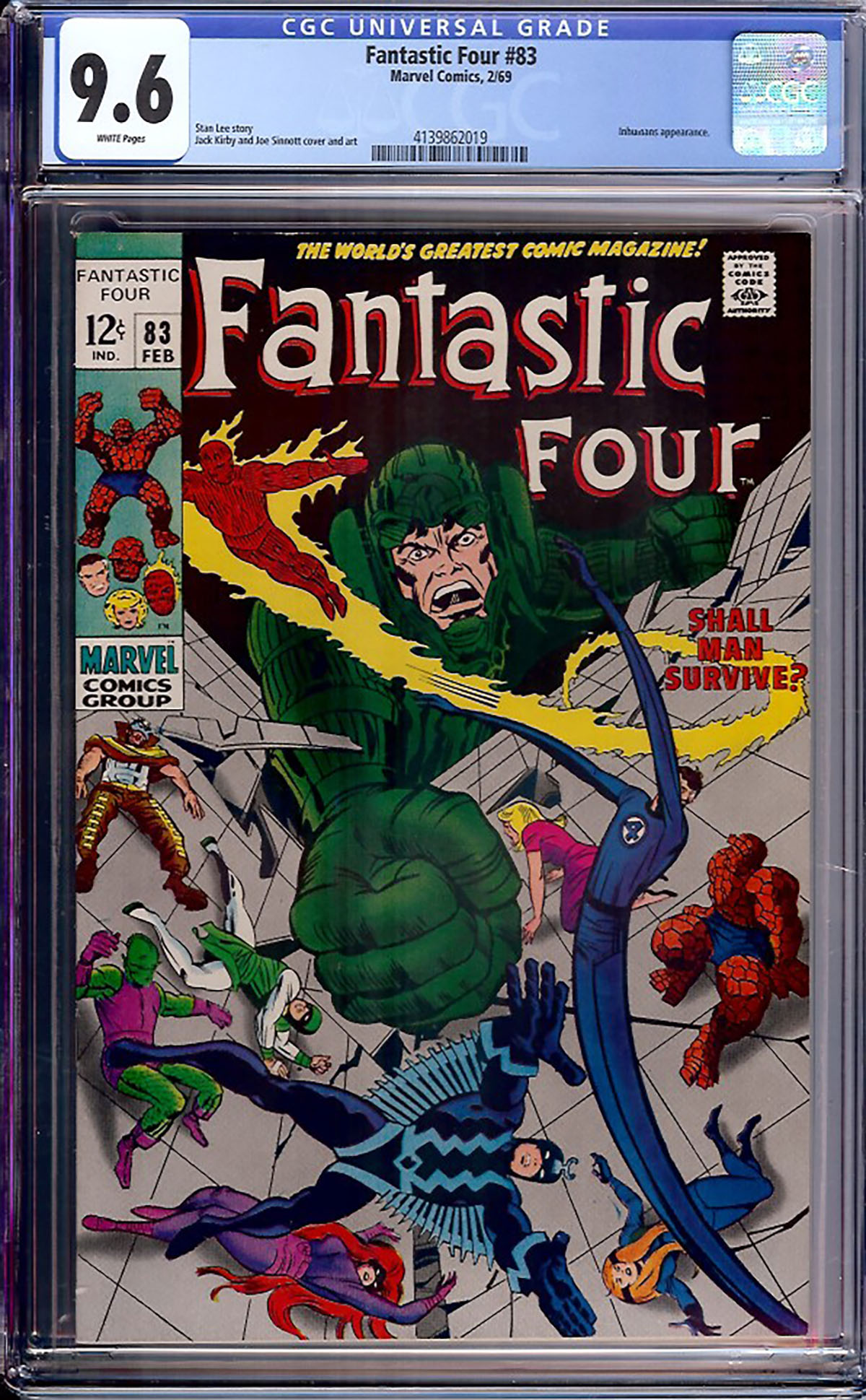 Fantastic Four #83 CGC 9.6 w