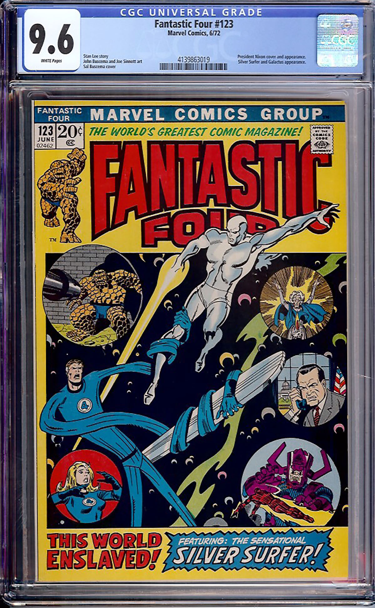 Fantastic Four #123 CGC 9.6 w