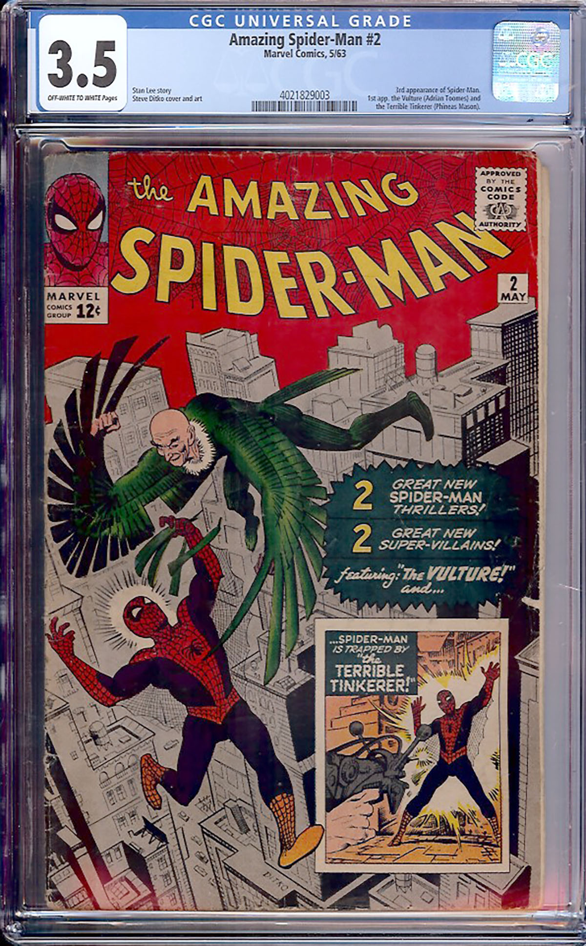 Amazing Spider-Man #2 CGC 3.5 ow/w