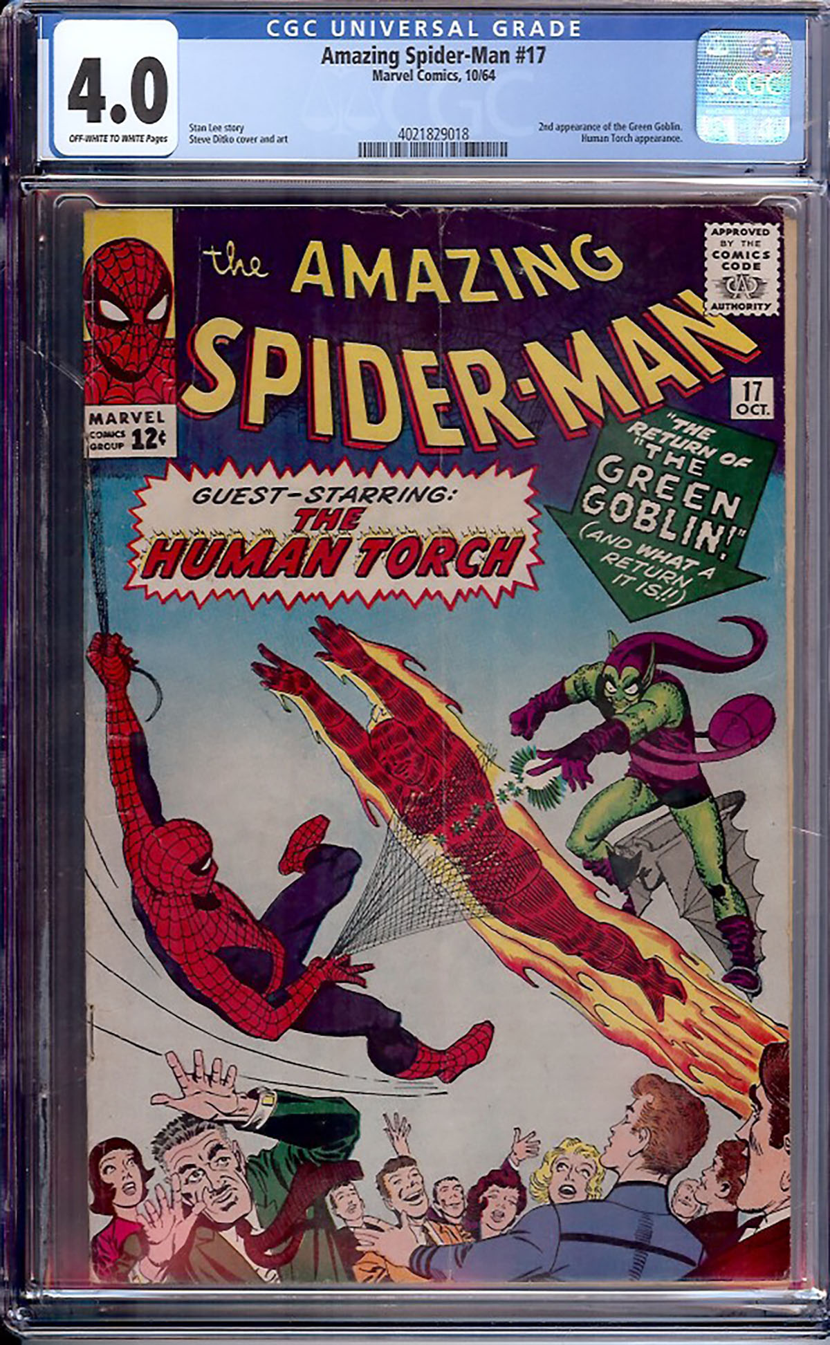 Amazing Spider-Man #17 CGC 4.0 ow/w