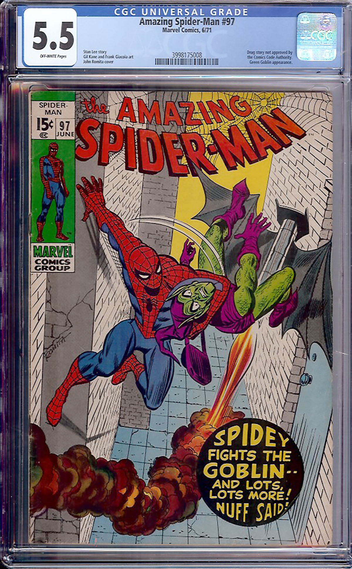 Amazing Spider-Man #97 CGC 5.5 ow
