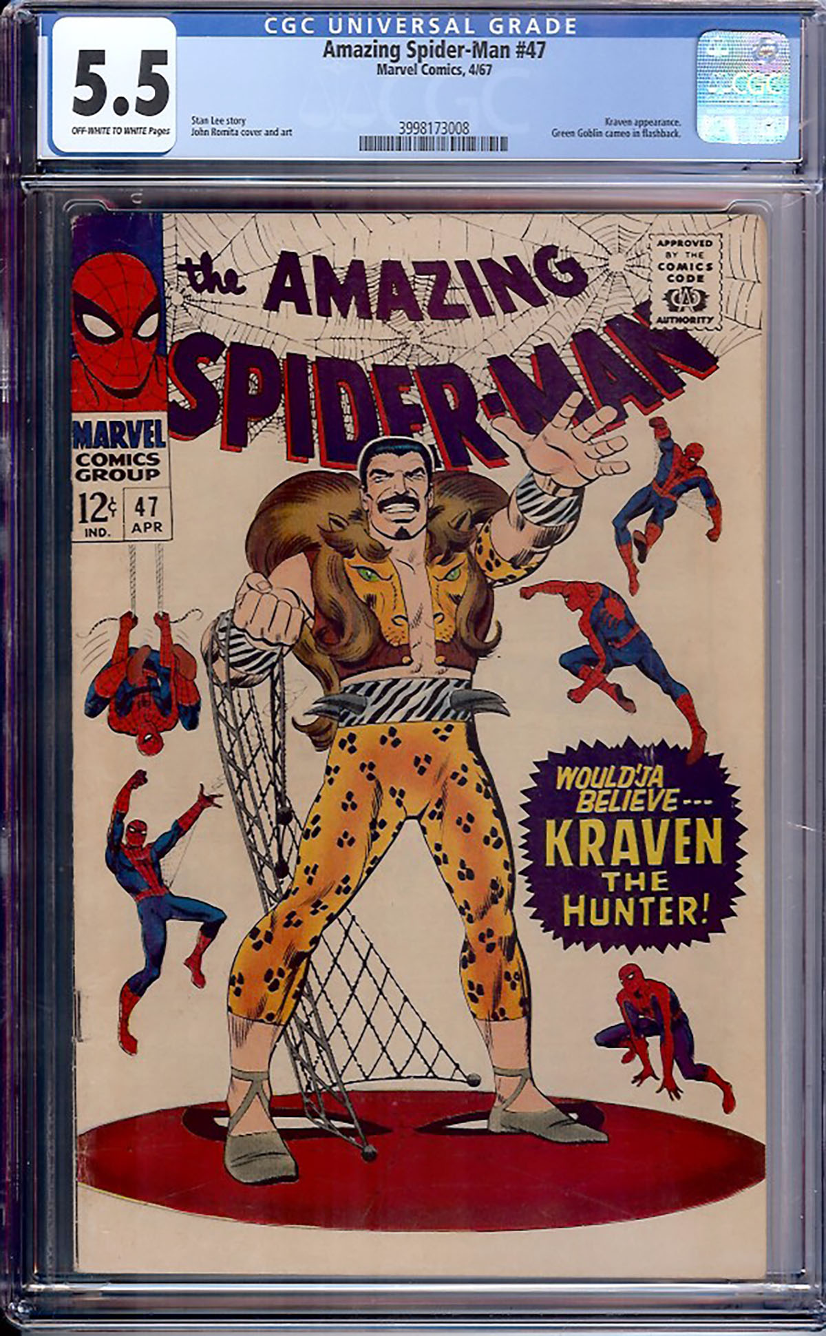 Amazing Spider-Man #47 CGC 5.5 ow/w