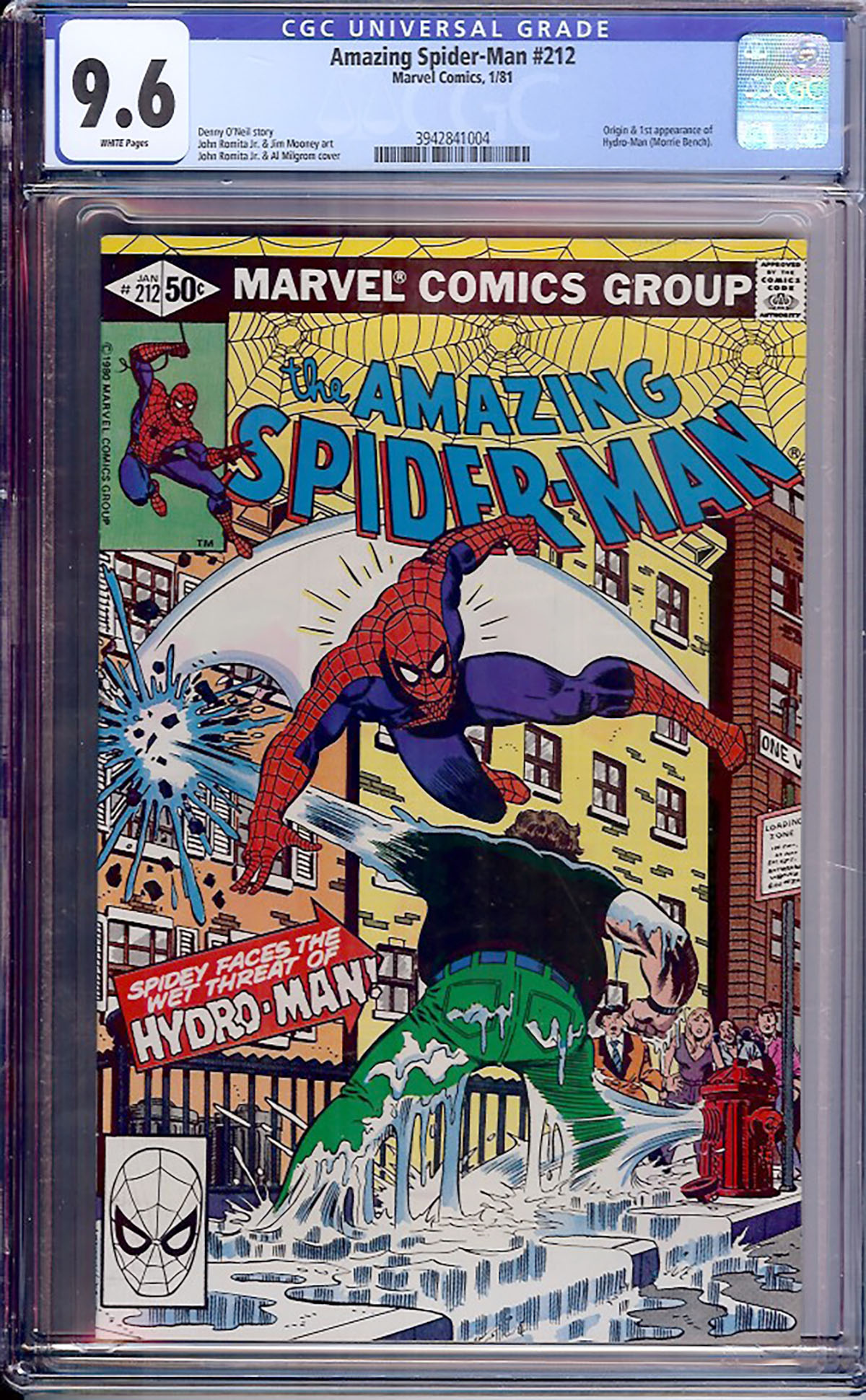 Amazing Spider-Man #212 CGC 9.6 w