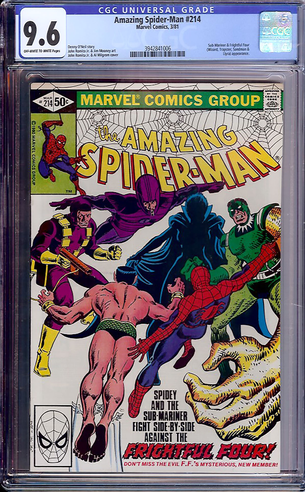 Amazing Spider-Man #214 CGC 9.6 ow/w