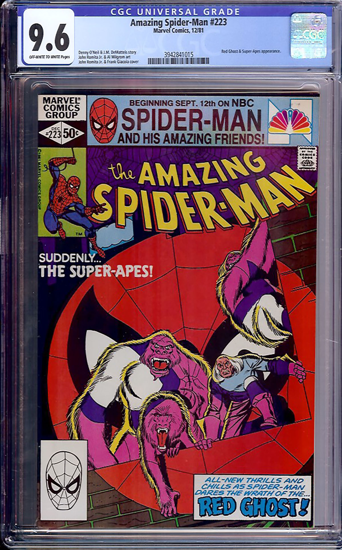 Amazing Spider-Man #223 CGC 9.6 ow/w