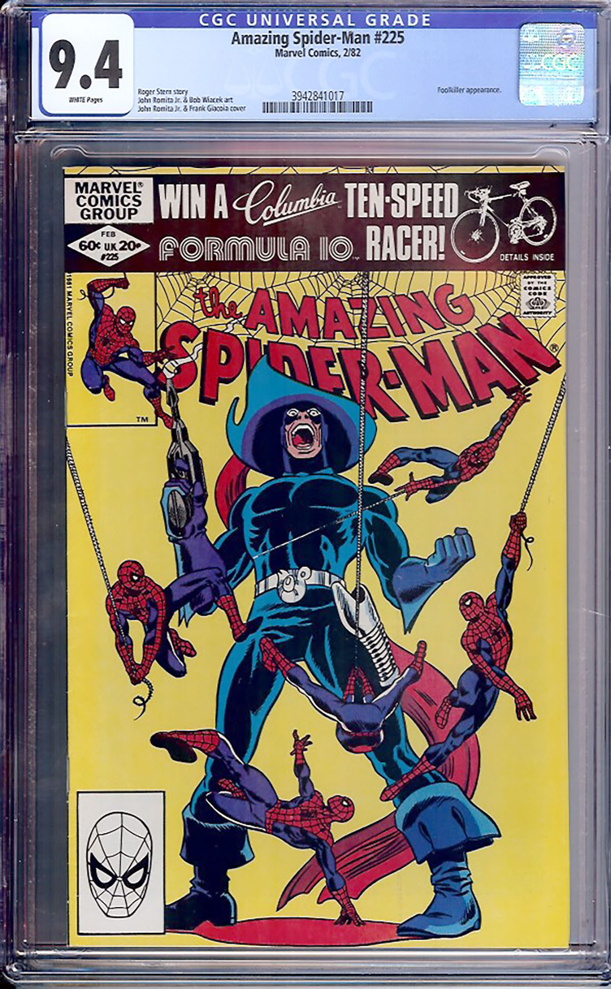 Amazing Spider-Man #225 CGC 9.4 w