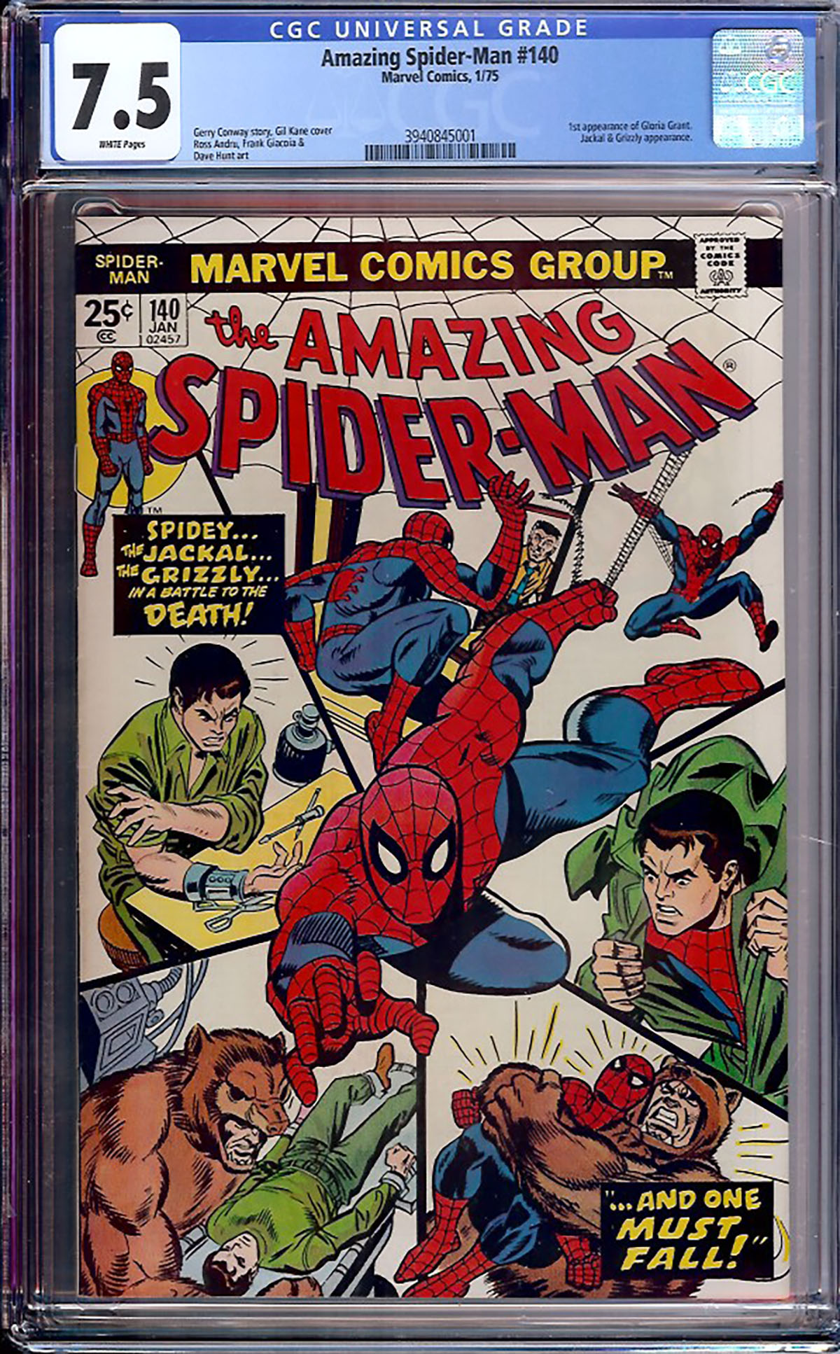 Amazing Spider-Man #140 CGC 7.5 w