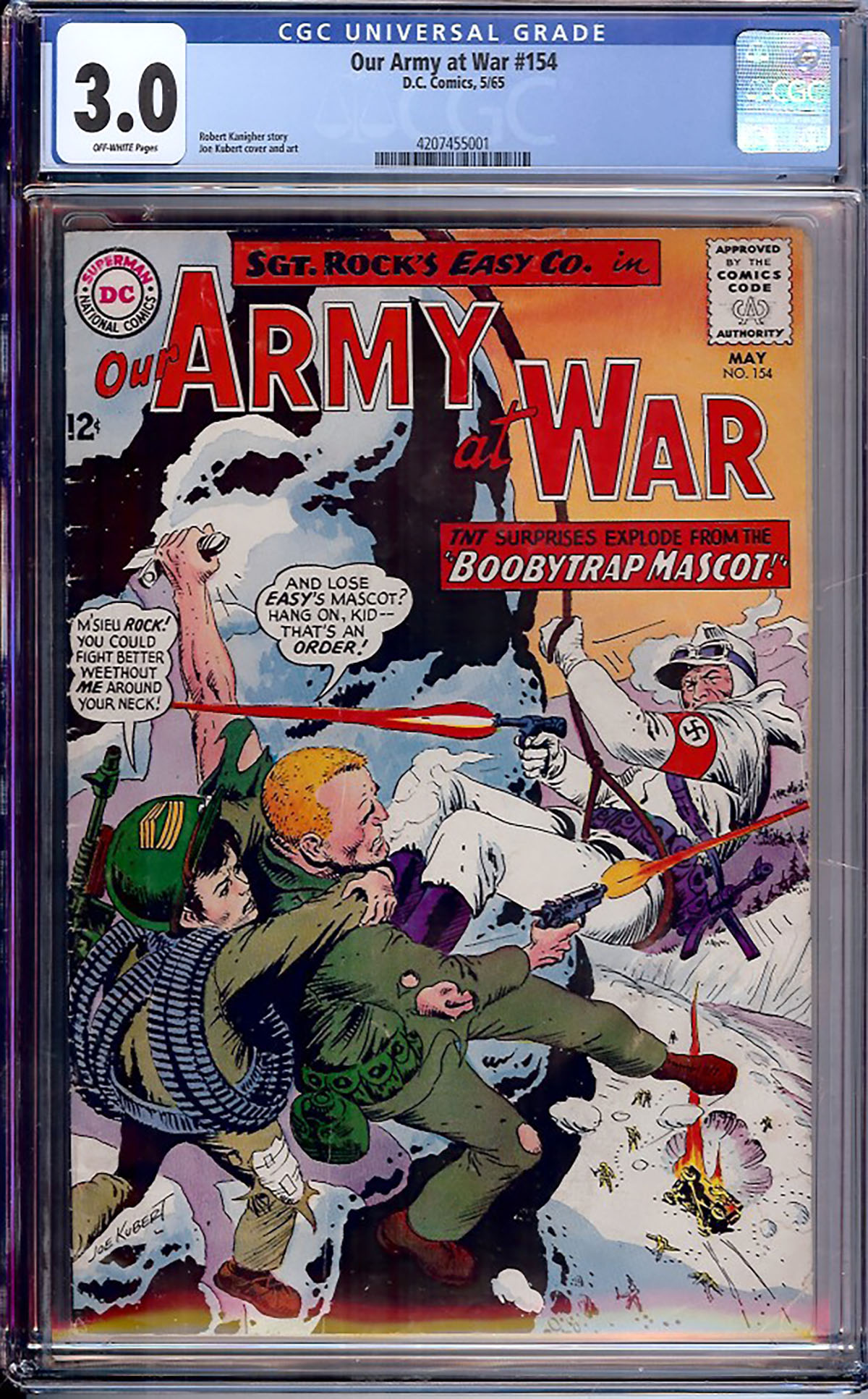 Our Army at War #154 CGC 3.0 ow