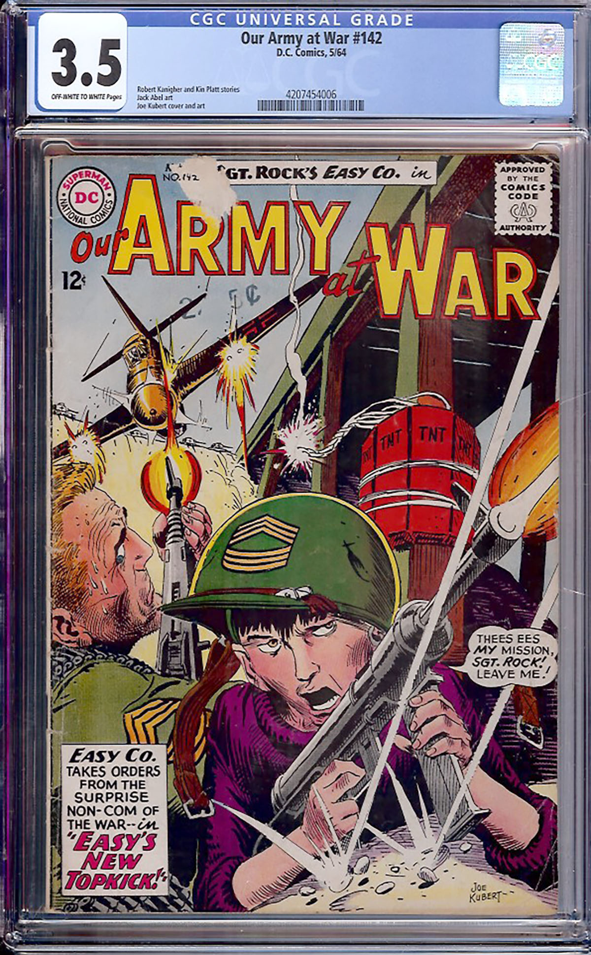 Our Army at War #142 CGC 3.5 ow/w