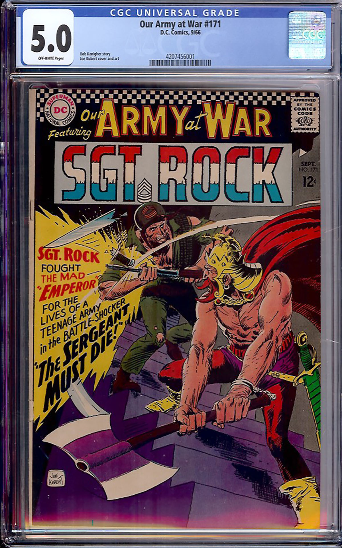 Our Army at War #171 CGC 5.0 ow