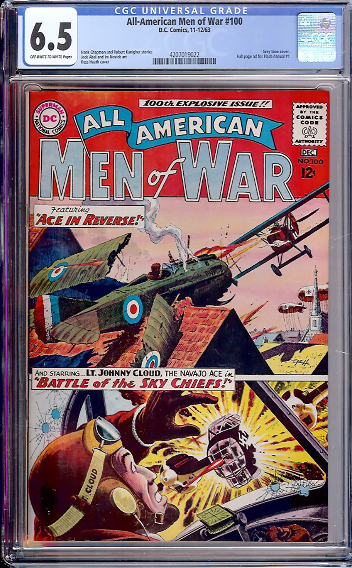 All-American Men of War #100 CGC 6.5 ow/w
