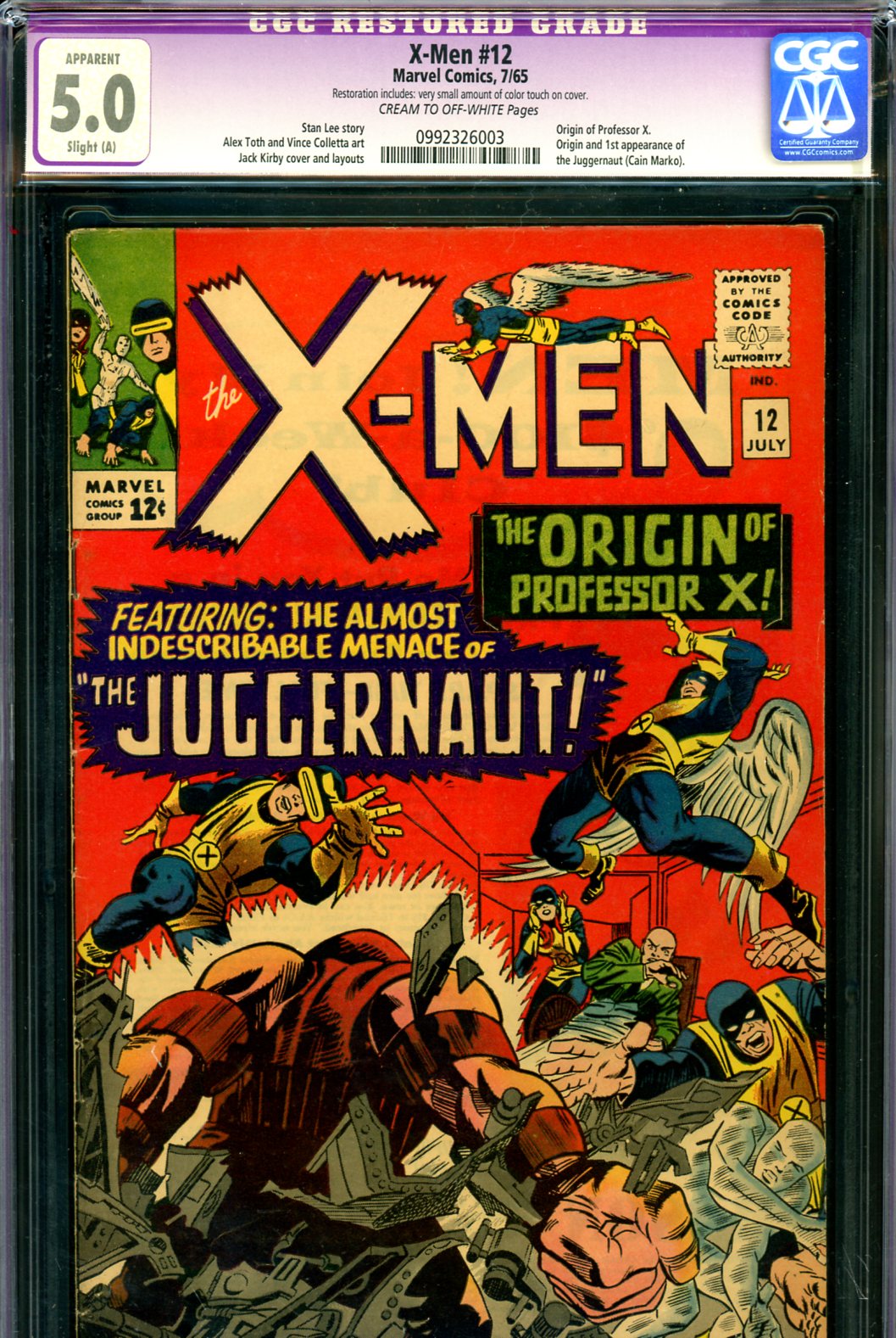 X-Men #12 CGC 5.0 cr/ow