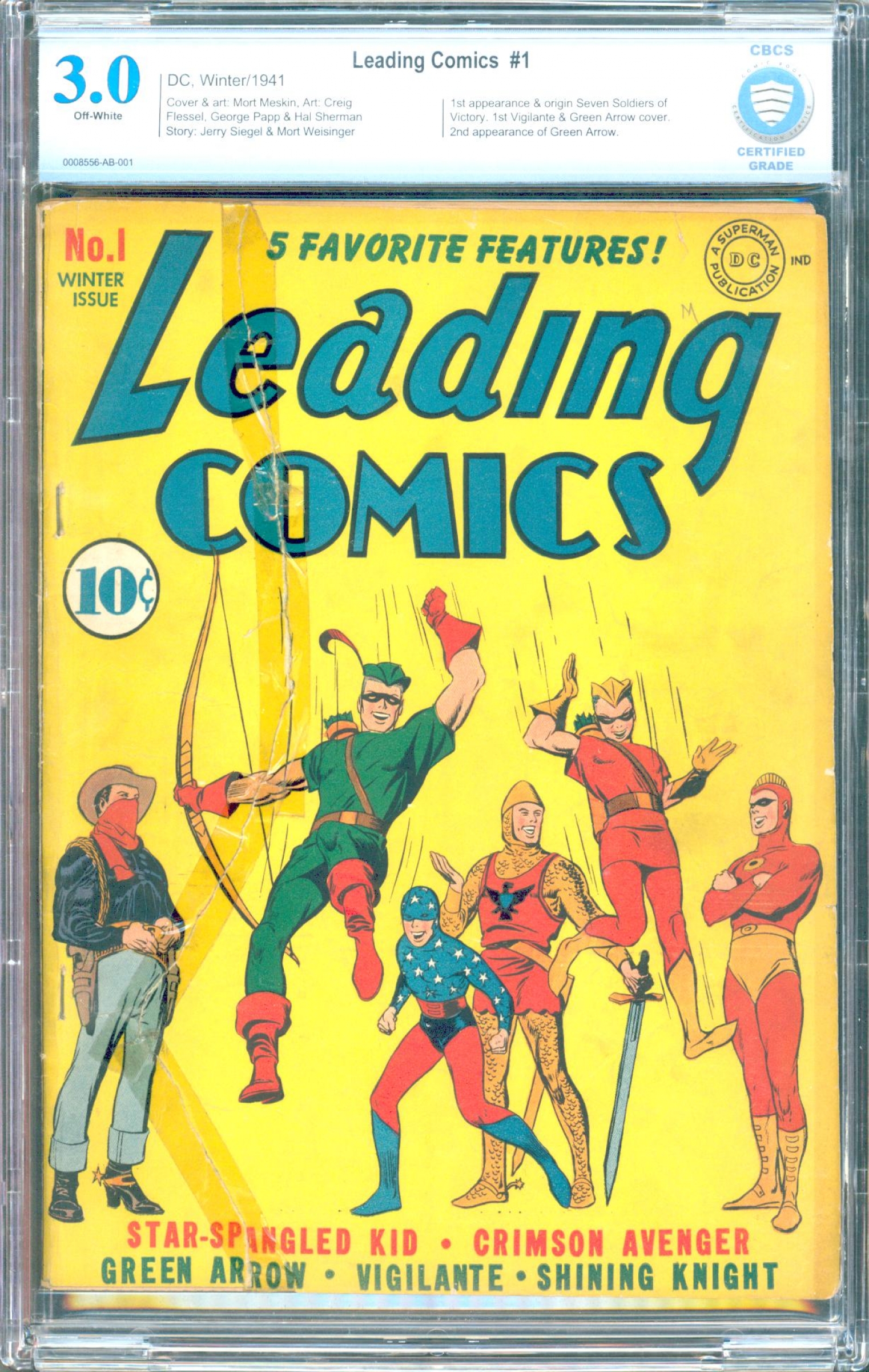 Leading Comics #1 CBCS 3.0 ow