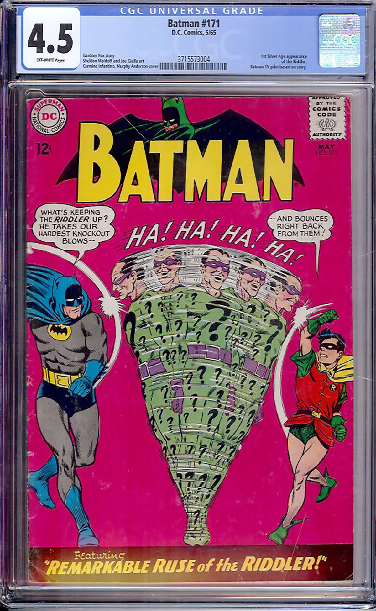 Batman #171 CGC 4.5 ow